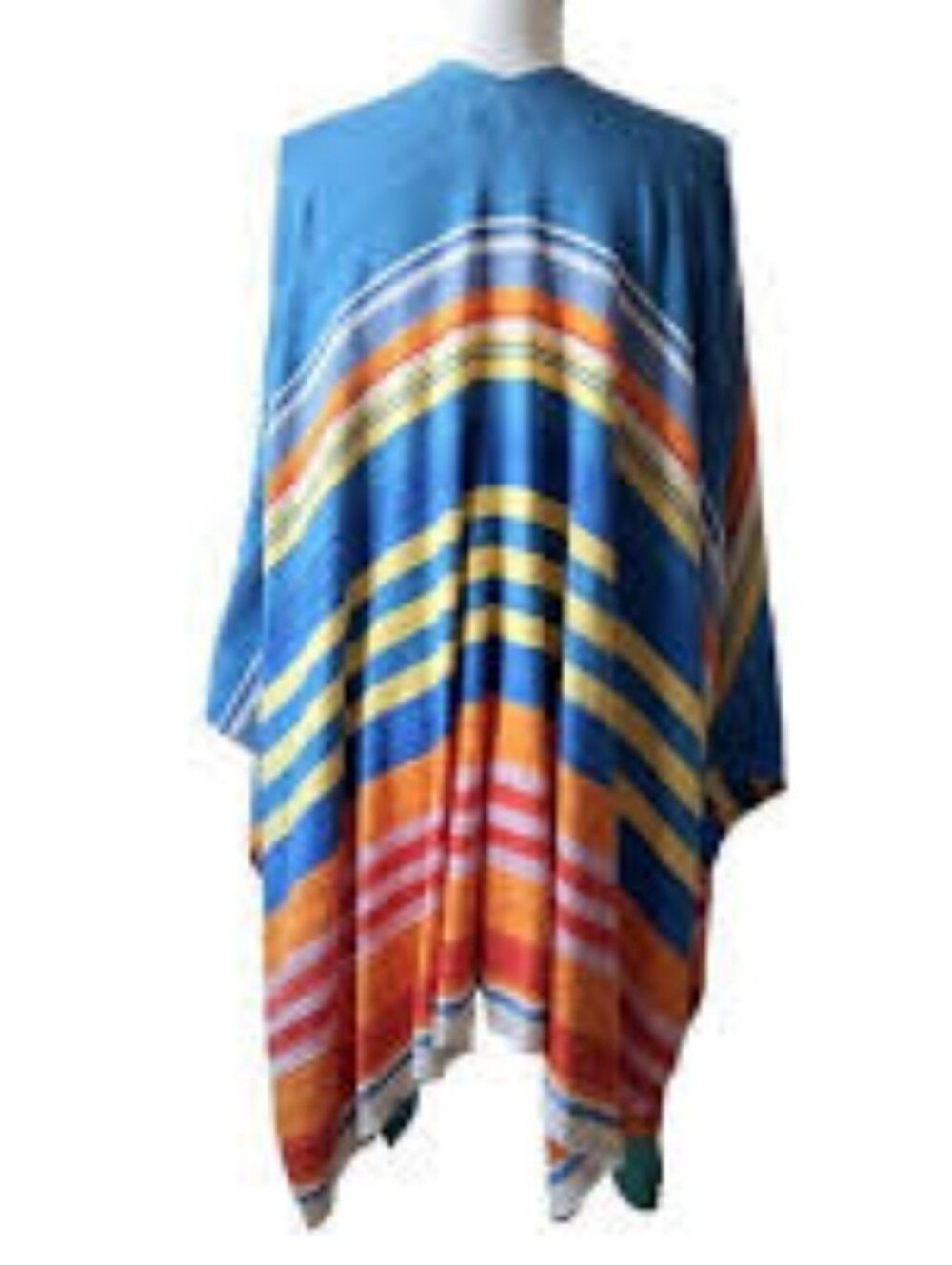 RL Colorful Striped Poncho (L/XL) - Picture 2 of 4